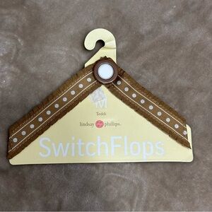 Lindsay Phillips Teddi Brown and White SwitchFlops Strap Size Medium